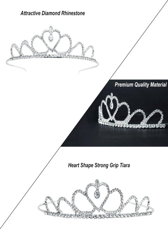 Decofy Birthday Sash & Crown Set | Tiara Crown HairBand For All Age Group Of Girls & Womens (3 Pc Set- With Pin-Pink) - Image 5